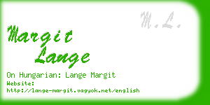 margit lange business card